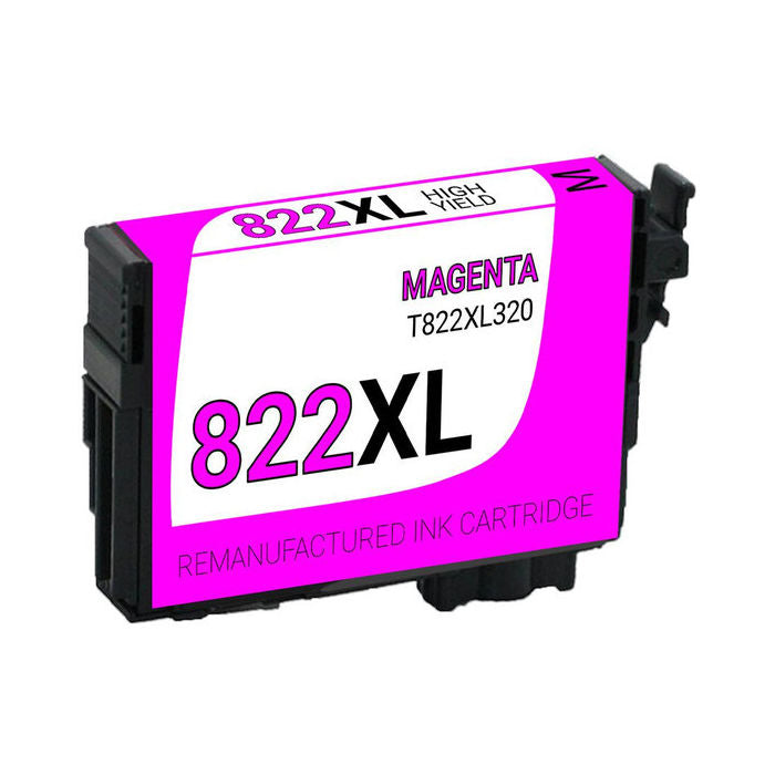 Remanufactured Epson T822XL320S (T822XL) Magenta Ultra High-Yield Ink Cartridge