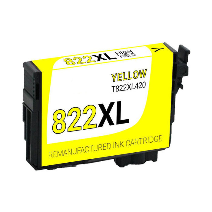 Remanufactured Epson T822XL420S (T822XL) Yellow Ultra High-Yield Ink Cartridge