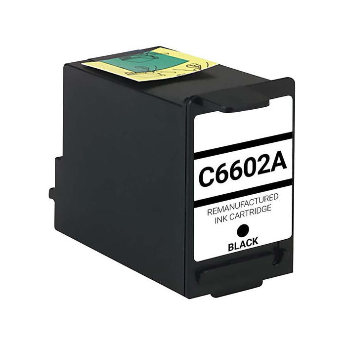 Remanufactured HP C6602A Inkjet Cartridge, Black 18 Ml