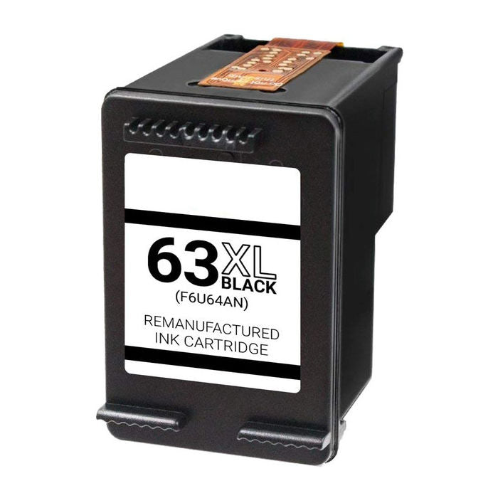 Remanufactured HP F6U64AN HP 63XL Black Inkjet Cartridge