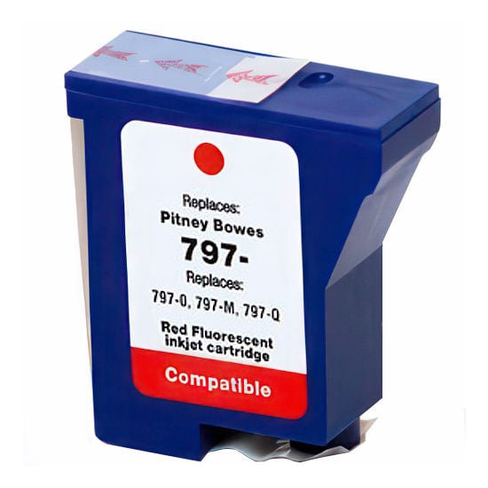Compatible Pitney Bowes 797-0 Red Inkjet Cartridge