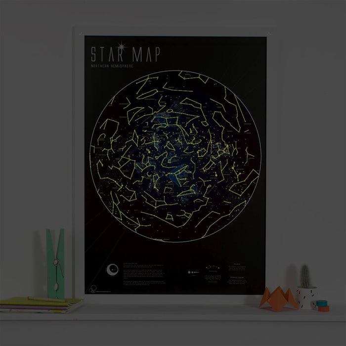 Maps International RWPMI03 Glow in the Dark Star Map, 33" x 23"