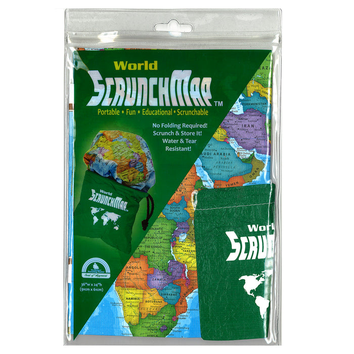 Round World Products RWPSM01 World Scrunch Map