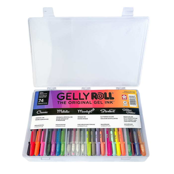 Sakura SAK57364 Gel Pens in Reusable Case, 74-Piece Set