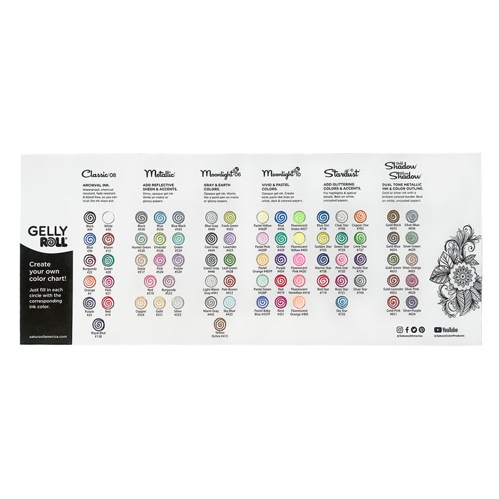 Sakura SAK57364 Gel Pens in Reusable Case, 74-Piece Set