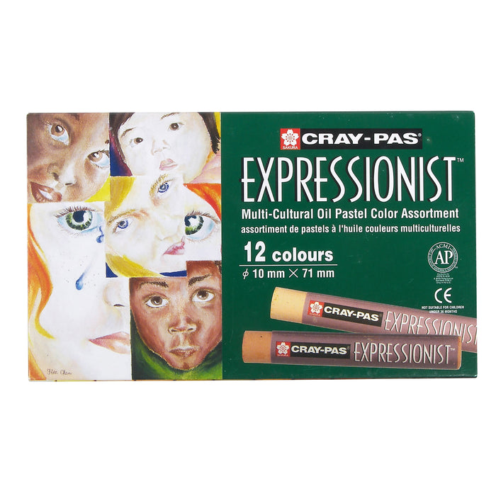 Sakura SAKXLP12SA Cray-Pas Expressionist Oil Pastels, Skin Tone Assorted Colors, 12-Piece Set