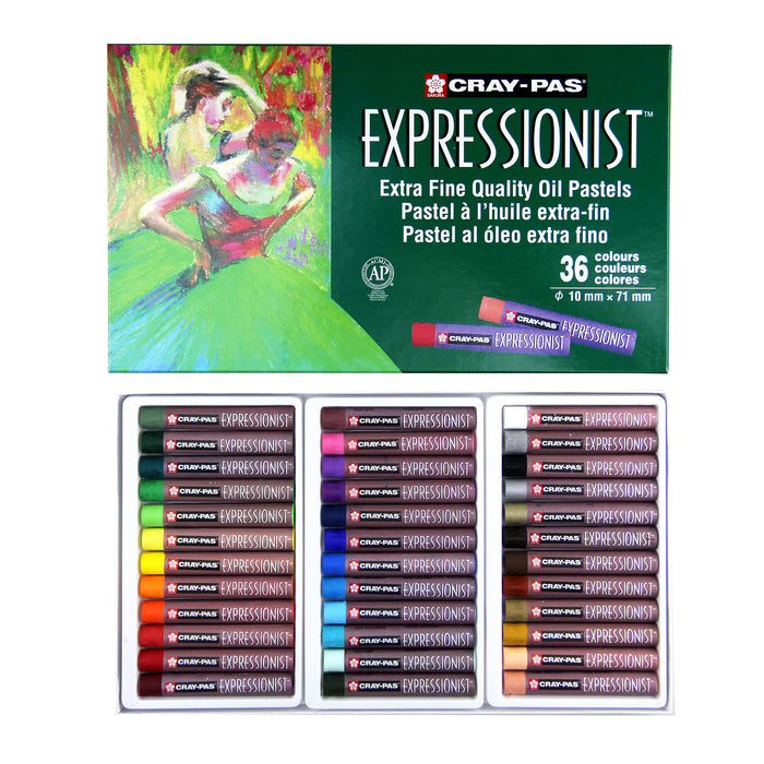 Sakura SAKXLP36 Cray-Pas Expressionist Oil Pastel Chalk, Assorted Colors, 36-Piece Set