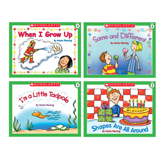 Scholastic Teaching Solutions SC-0545067677 Little Leveled Readers Book: Level D Box Set, 5 Copies of 15 Titles