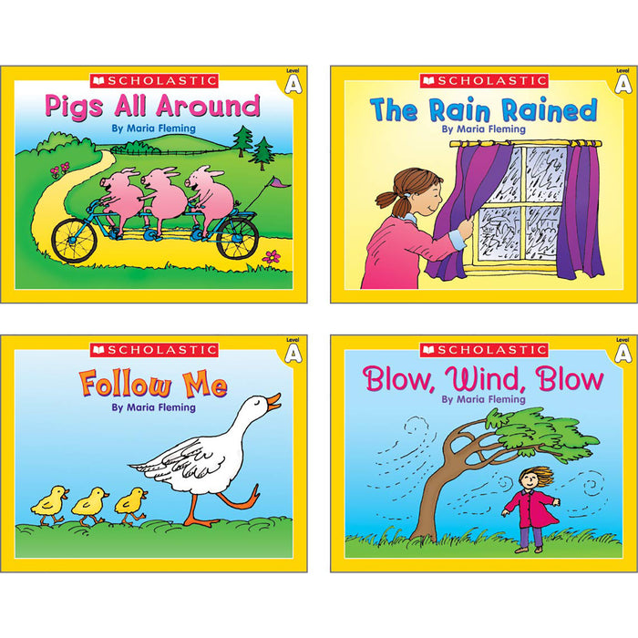 Scholastic Teaching Solutions SC-0545067693 Little Leveled Readers Book: Level A Box Set, 5 Copies of 15 Titles