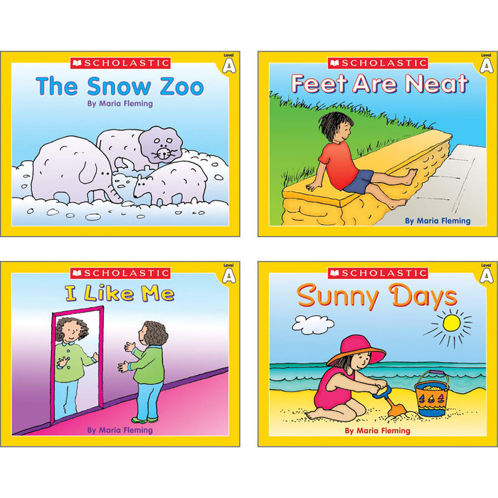 Scholastic Teaching Solutions SC-0545067693 Little Leveled Readers Book: Level A Box Set, 5 Copies of 15 Titles