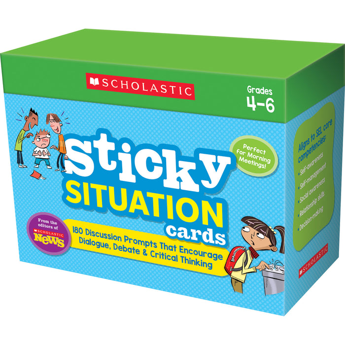 Scholastic Teaching Solutions SC-716847 News Sticky Situation Cards: Grades 4-6