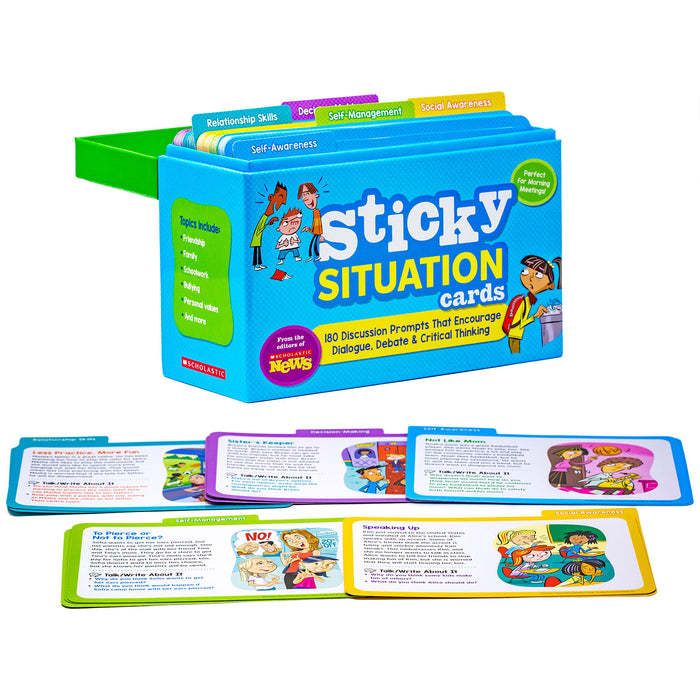 Scholastic Teaching Solutions SC-716847 News Sticky Situation Cards: Grades 4-6