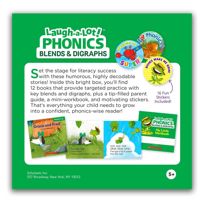 Scholastic Teaching Solutions SC-736582 Laugh-A-Lot Phonics: Blends & Digraphs (Parent Pack)