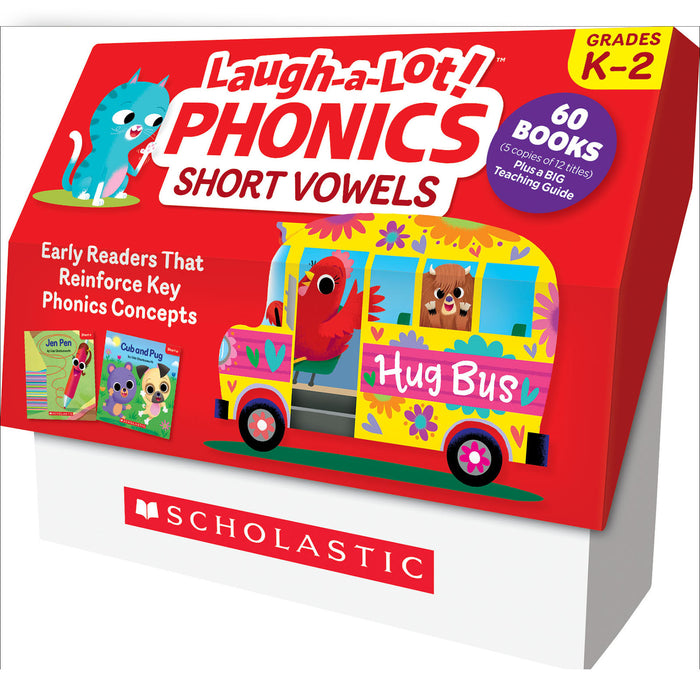 Scholastic Teaching Solutions SC-736586 Laugh-A-Lot Phonics: Short Vowels (Classroom Set)