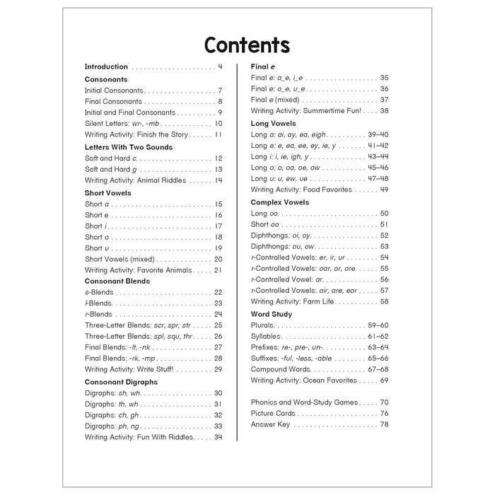 Scholastic Teaching Solutions SC-9781546113812 Phonics Puzzles & Games Activity Book for Grades 1-2