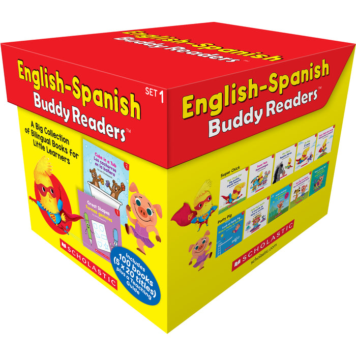Scholastic Teaching Solutions SC-9781546160465 English-Spanish Buddy Readers: Set 1, Multiple-Copy Set, 100 Books