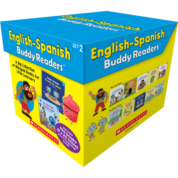 Scholastic Teaching Solutions SC-9781546160489 English-Spanish Buddy Readers: Set 2, Multiple-Copy Set, 100 Books