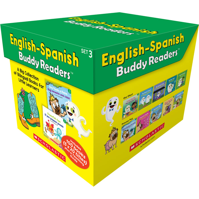Scholastic Teaching Solutions SC-9781546160502 English-Spanish Buddy Readers: Set 3, Multiple-Copy Set, 100 Books