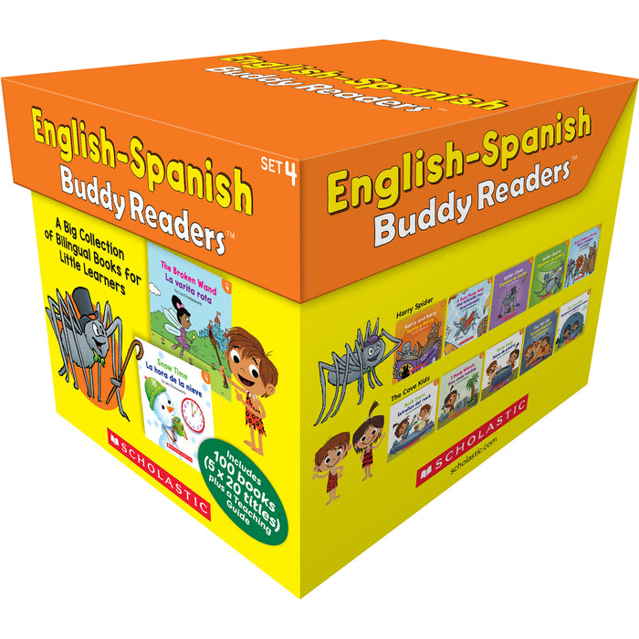 Scholastic Teaching Solutions SC-9781546160533 English-Spanish Buddy Readers: Set 4, Multiple-Copy Set, 100 Books