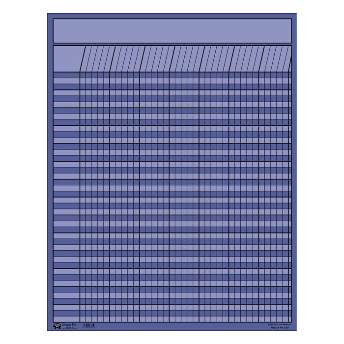 Creative Shapes Etc. SE-365 Vertical Incentive Chart, 28" x 22", Assorted Colors, Pack of 12