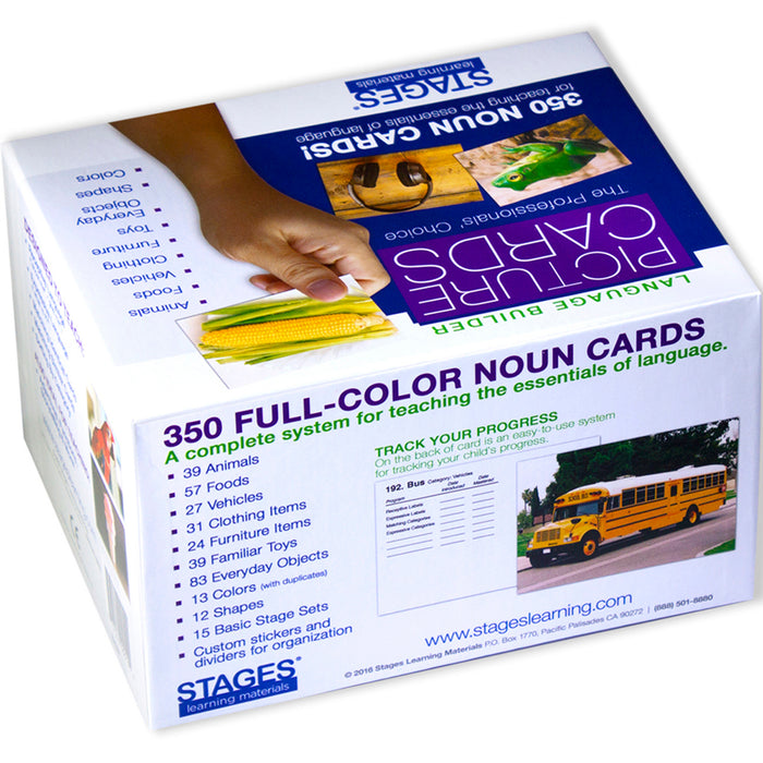 Stages Learning Materials SLM001 Language Builder Picture Nouns Card Set 1, Pack of 350