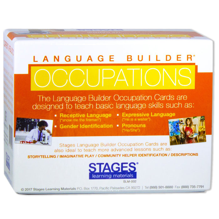 Stages Learning Materials SLM002 Language Builder Occupation Card Set, Pack of 115
