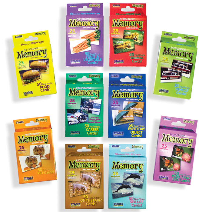 Stages Learning Materials SLM992 Photographic Memory Matching Games, Set of 10