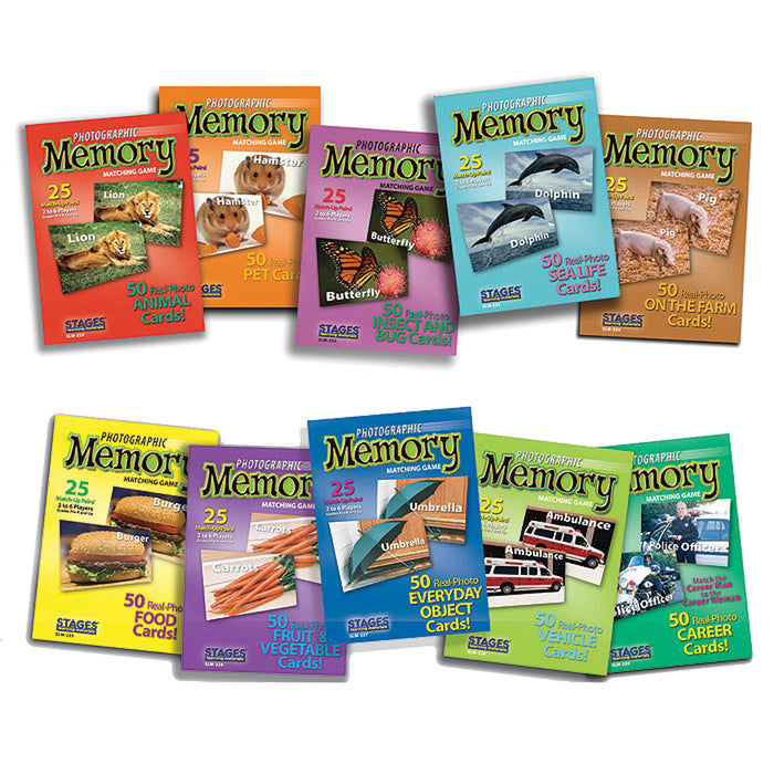 Stages Learning Materials SLM992 Photographic Memory Matching Games, Set of 10
