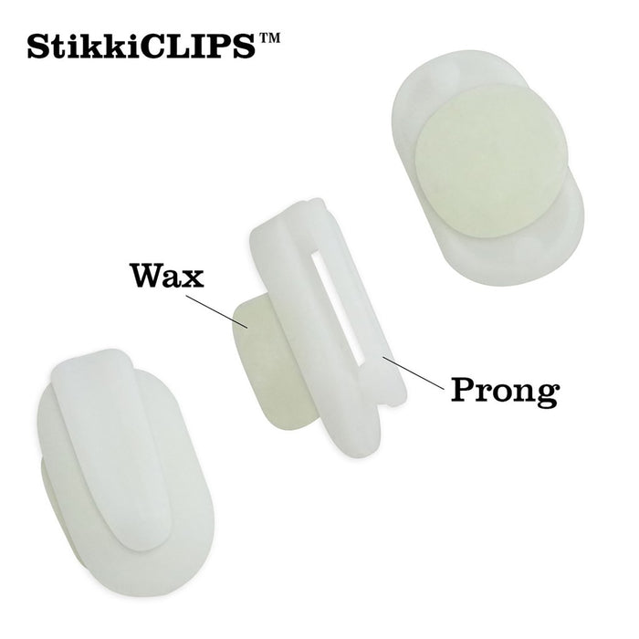 StikkiWorks STK01320 StikkiCLIPS&trade; Adhesive Clips, White, Pack of 20