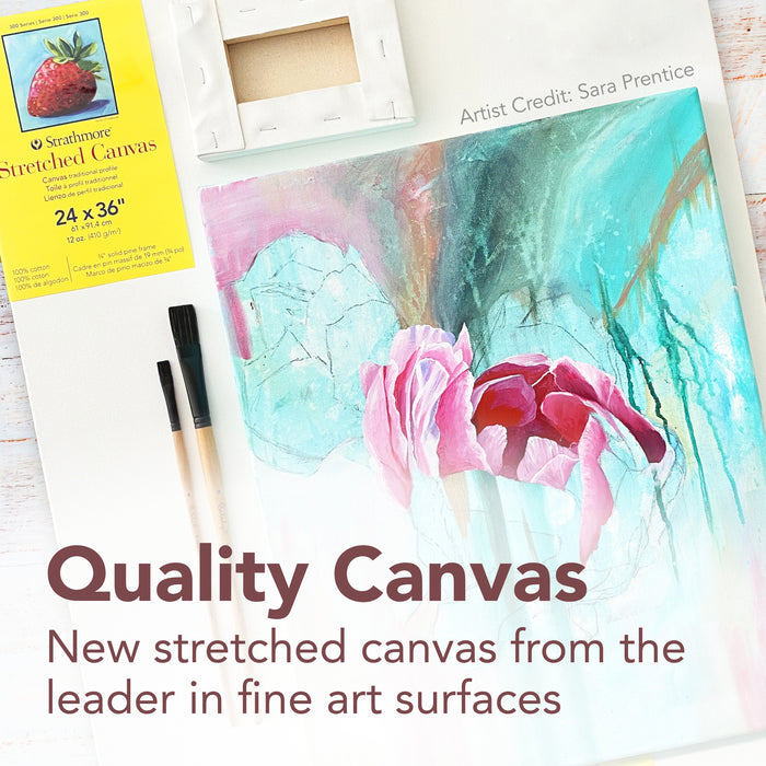 Strathmore STT31307 300 Series Traditional Stretched Canvas, 5x7 inch