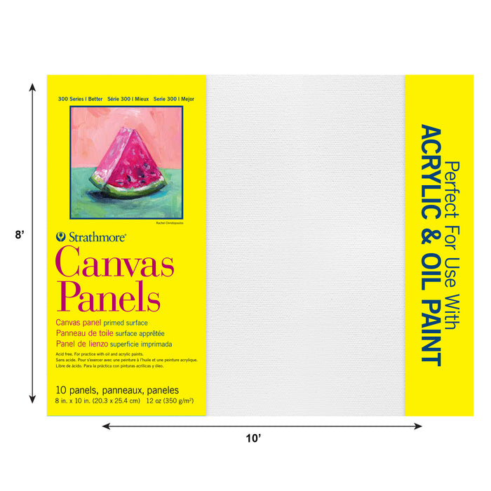 Strathmore STTP31108 300 Series Canvas Panels, 10 Pack, 8x10 inch, 1 Count