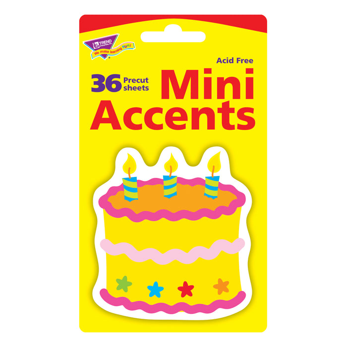 TREND T-10505 Birthday Cake Mini Accents, 36 ct