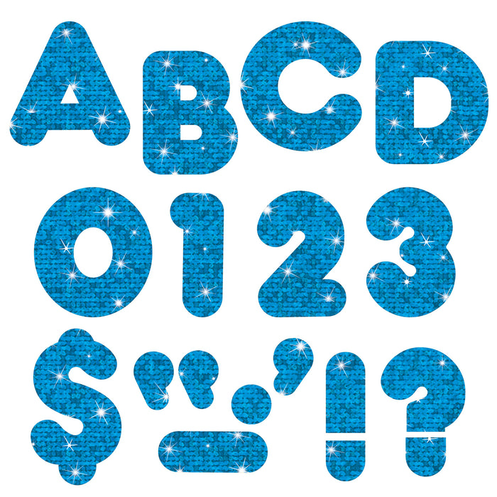 TREND T-1617 Blue Sparkle 4" Casual UC Ready Letters