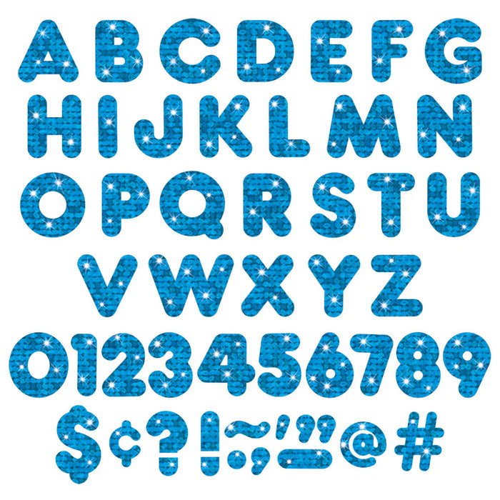 TREND T-1617 Blue Sparkle 4" Casual UC Ready Letters