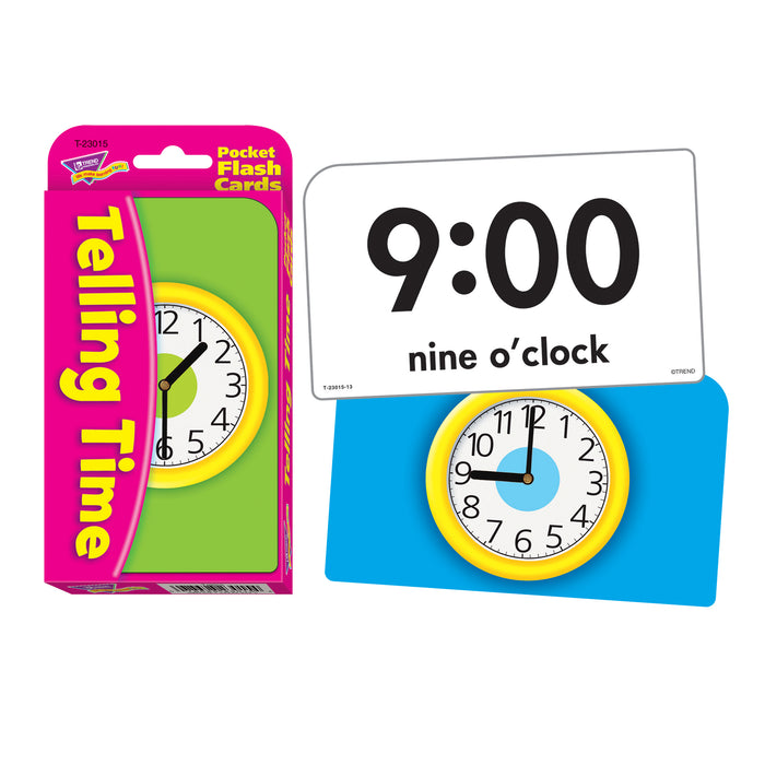 TREND T-23015 Telling Time Pocket Flash Cards