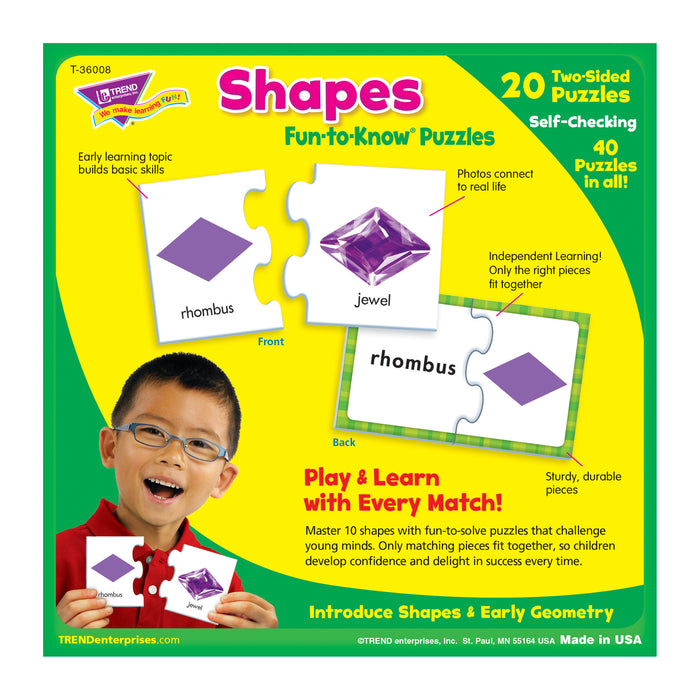TREND T-36008 Shapes Fun-to-Know Puzzles