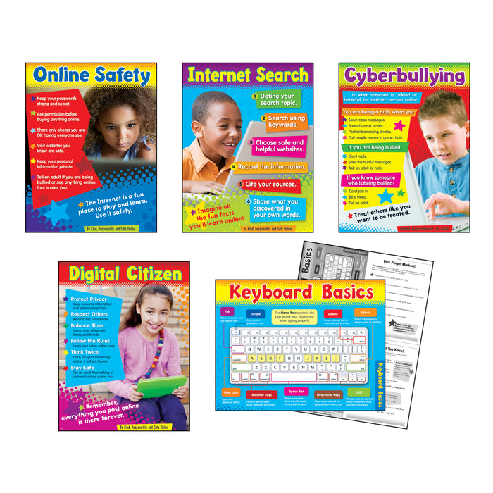 TREND T-38961 Technology (Primary) Learning Charts Combo Pack, Set of 5