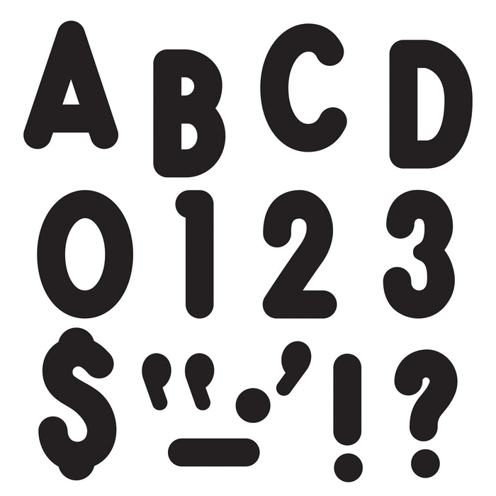 TREND T-79411 Black 7-Inch Billboard Uppercase (EN/SP) Ready Letters