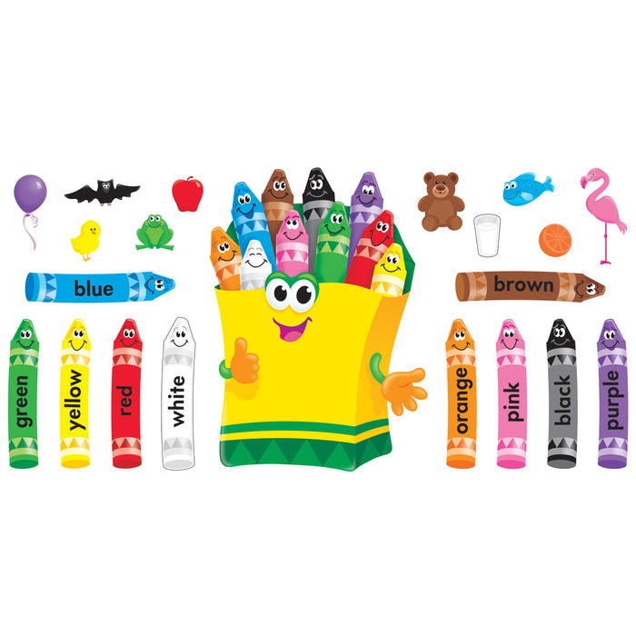 TREND T-8076 Colorful Crayons Bulletin Board Set