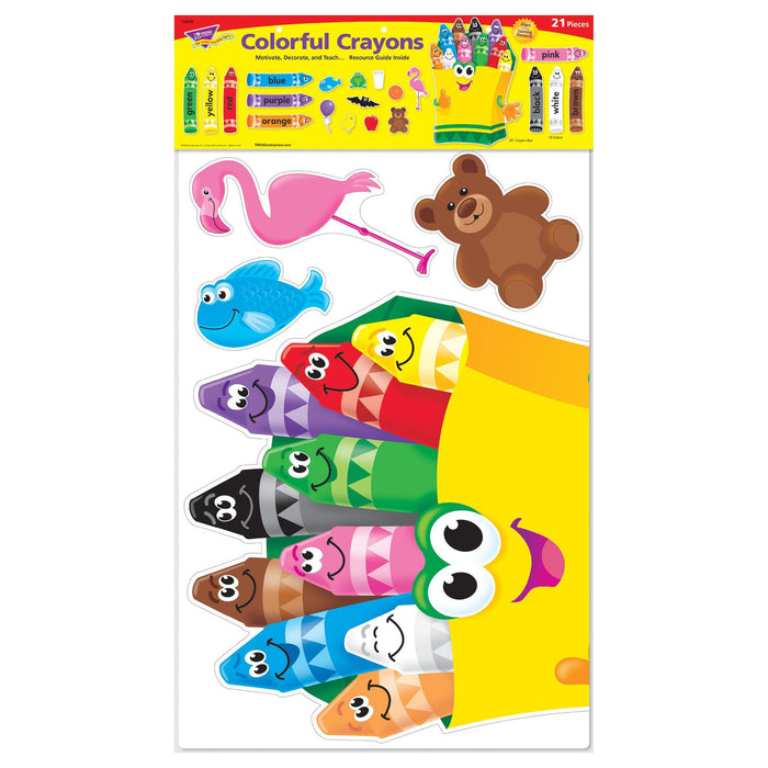 TREND T-8076 Colorful Crayons Bulletin Board Set
