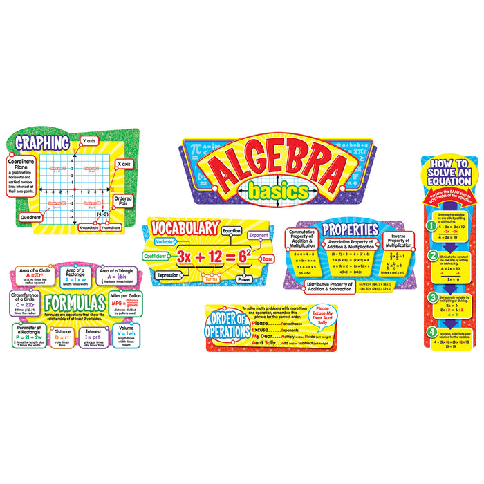 TREND T-8256 Algebra Basics Bulletin Board Set