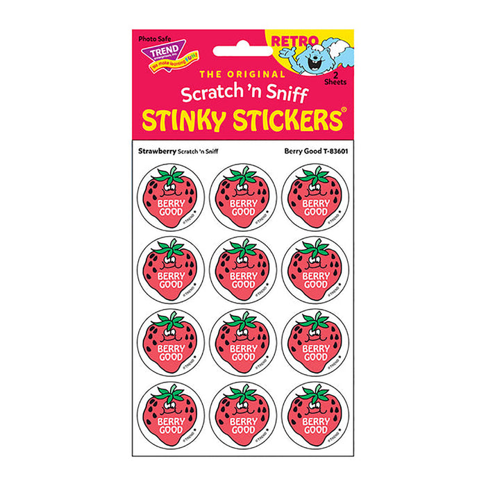 TREND T-83601 Berry Good/Strawberry Scented Stickers, Pack of 24