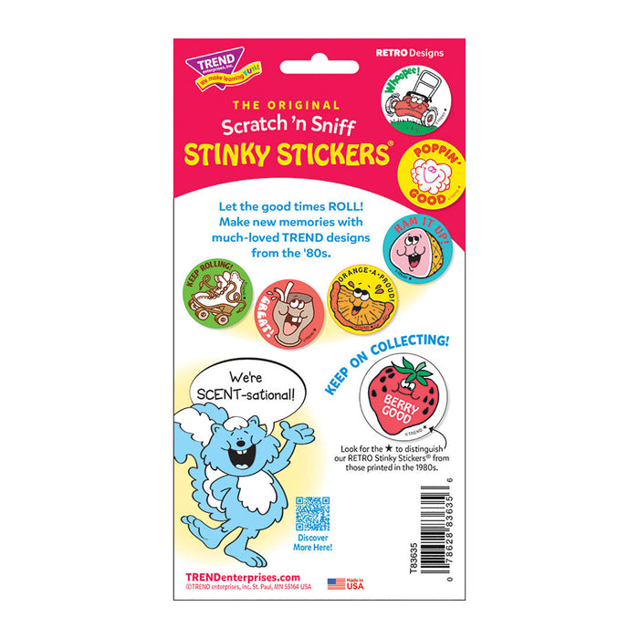 TREND T-83635 Pie-fect!/Fruit Pie Scent Retro Scratch 'n Sniff Stinky Stickers, 24 ct.