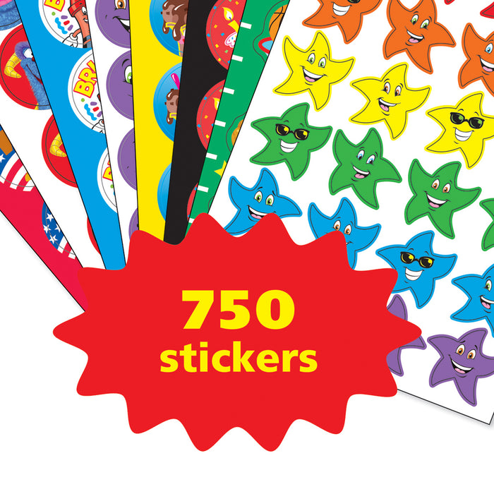 TREND T-83912 Scratch 'n Sniff Stinky Stickers Assortment Pack, 750 Stickers