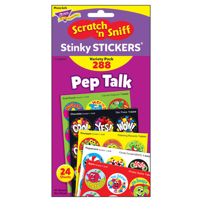 TREND T-83920 Pep Talk Stinky Stickers Variety Pack, 288 Count