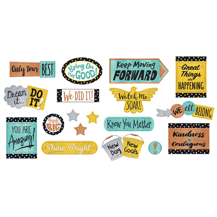 TREND T-8426 I &hearts; Metal Phrases Bulletin Board Set