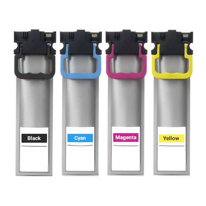Remanufactured Epson T902XL Black, Cyan, Magenta, Yellow Inkjet Cartridges