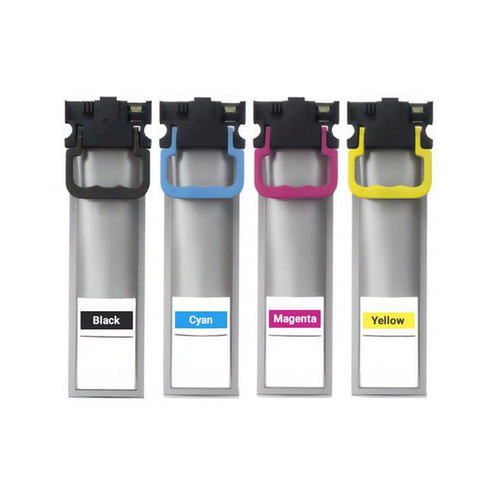 Remanufactured Epson T902XL Black, Cyan, Magenta, Yellow Inkjet Cartridges