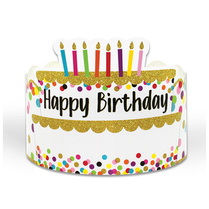 Teacher Created Resources TCR1210 Confetti Happy Birthday Crowns, Pack of 30