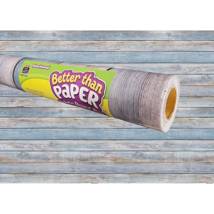 Teacher Created Resources TCR32427 Beachwood Better Than Paper Bulletin Board Roll, 4' x 12', Pack of 4